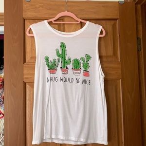 A hug would be nice white tank top